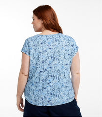 L.L.BeanWomen's Linen/Cotton Tee, Short-Sleeve Scoopneck Print