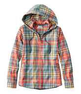 L.L.BeanWomen's Scotch Plaid Flannel Shirt, Relaxed Zip Hoodie