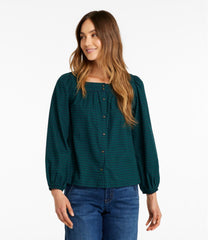 L.L.BeanWomen's Whisperweight Flannel Shirt, Squareneck