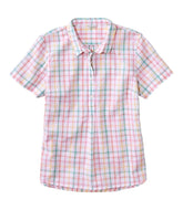 L.L.BeanWomen's Vacationland Seersucker Shirt, Short-Sleeve Popover Plaid