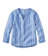 L.L.BeanWomen's Premium Washable Linen Shirt, Splitneck Stripe