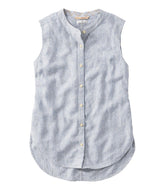 L.L.BeanWomen's Signature Linen-Blend Button-Front Shirt, Sleeveless