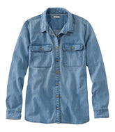L.L.BeanWomen's L.L. Bean Heritage Washed Denim Shirt, Long-Sleeve