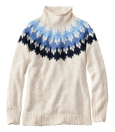 L.L.BeanWomen's Cotton Ragg Sweater, Funnelneck Pullover Fair Isle