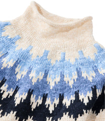 L.L.BeanWomen's Cotton Ragg Sweater, Funnelneck Pullover Fair Isle
