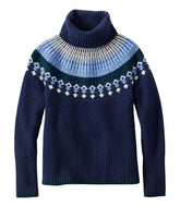 L.L.BeanWomen's SuperSoft Waffle Sweater, Turtleneck Fair Isle