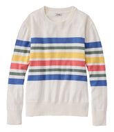L.L.BeanWomen's Cotton/Cashmere Sweater, Crewneck Stripe