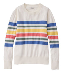 L.L.BeanWomen's Cotton/Cashmere Sweater, Crewneck Stripe