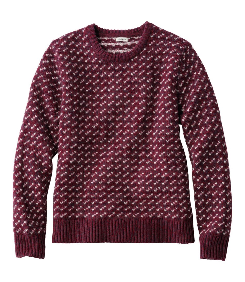 L.L.BeanWomen's Bean's Classic Ragg Wool Sweater, Crewneck Bird's-Eye