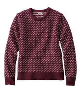 L.L.BeanWomen's Bean's Classic Ragg Wool Sweater, Crewneck Bird's-Eye