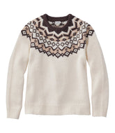 L.L.BeanWomen's Bean's Classic Ragg Wool Sweater, Crewneck Fair Isle