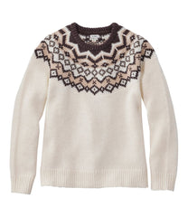 L.L.BeanWomen's Bean's Classic Ragg Wool Sweater, Crewneck Fair Isle