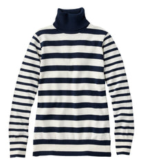 L.L.BeanWomen's Cotton/Cashmere Sweater, Turtleneck Stripe