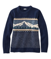 L.L.BeanWomen's Bean's Classic Ragg Wool Crewneck Intarsia Sweater