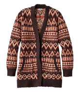 L.L.BeanWomen's Cotton Ragg Sweater, Open Cardigan Fair Isle