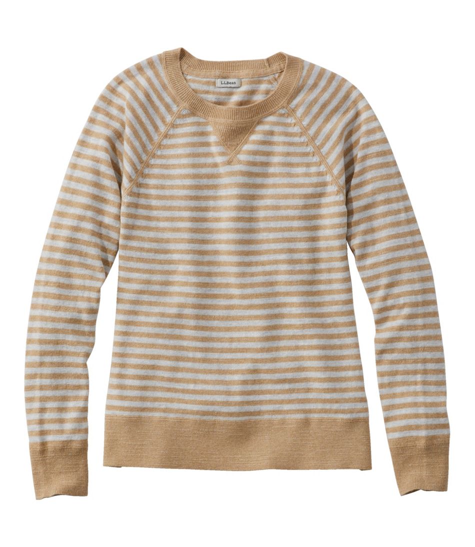 L.L.BeanWomen's Organic Cotton Slub Sweater, Crewneck Stripe
