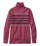 L.L.BeanWomen's Cotton/Cashmere Sweater, Turtleneck Intarsia