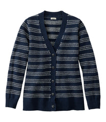 L.L.BeanWomen's Bean's Classic Ragg Wool Sweater, Button-Front Cardigan Novelty