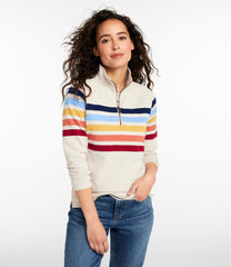 L.L.BeanWomen's Peaks Island Quarter-Zip Pullover, Stripe