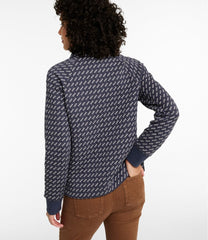 L.L.BeanWomen's Quilted Sweatshirt, Snapneck Pullover Print