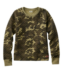 L.L.BeanWomen's Quilted Sweatshirt, Crewneck Pullover Print