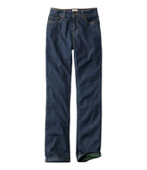 L.L.BeanWomen's True Shape Jeans, High-Rise Straight-Leg Fleece-Lined