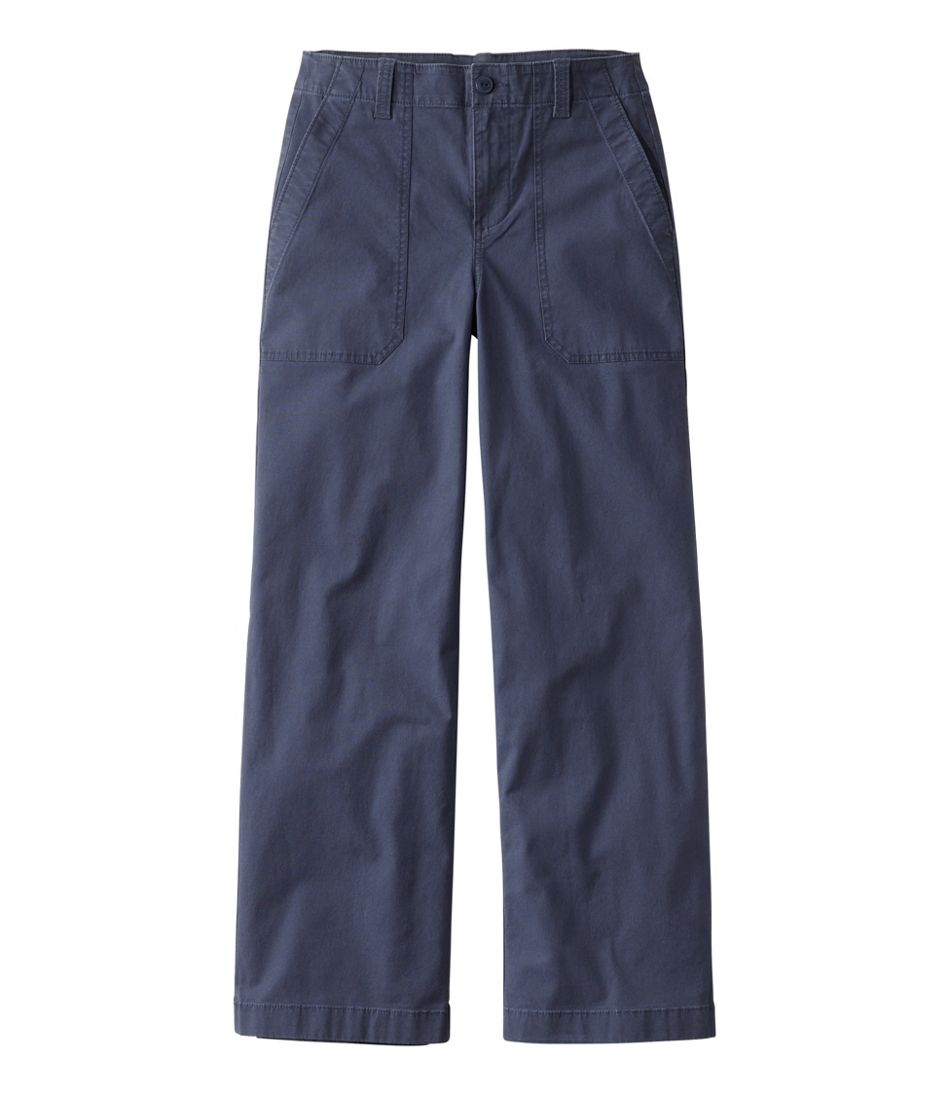 L.L.BeanWomen's 207 Vintage Cotton Canvas Pants, High-Rise Wide-Leg
