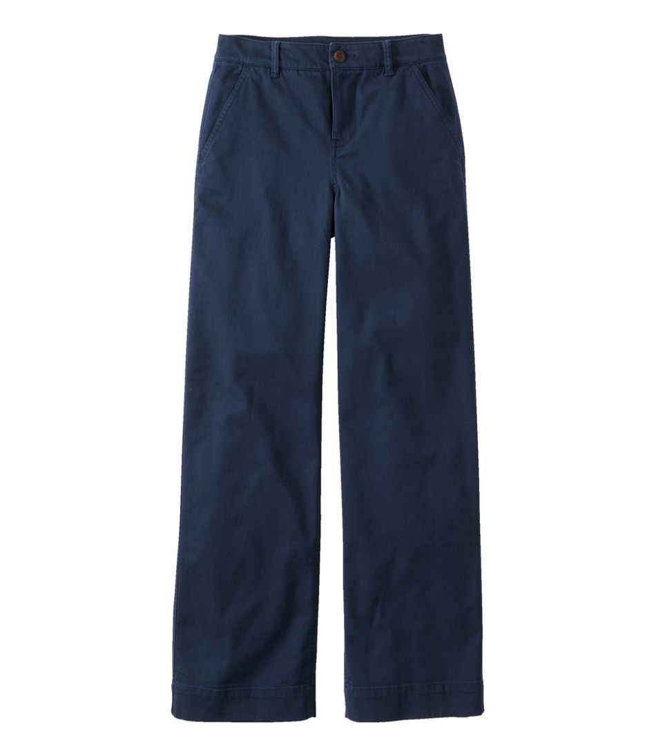L.L.BeanWomen's Comfort Stretch Pants, Mid-Rise Wide-Leg Chino