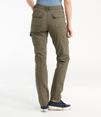 L.L.BeanWomen's Stretch Canvas Cargo Pants, Mid-Rise Straight-Leg