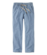 L.L.BeanWomen's Lakewashed Pull-On Chinos, Mid-Rise Chambray Ankle Pants