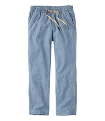 L.L.BeanWomen's Lakewashed Pull-On Chinos, Mid-Rise Chambray Ankle Pants