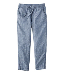 L.L.BeanWomen's Premium Linen Pull-On Ankle Pants, Mid-Rise Tapered-Leg