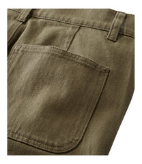 L.L.BeanWomen's Signature Washed Cotton Barrel Pants, High-Rise Tapered Leg