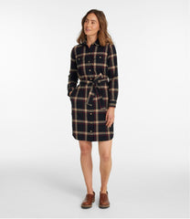 L.L.BeanWomen's Signature Camp Flannel Shirt Dress, Button-Front