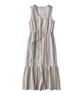 L.L.BeanWomen's Cloud Gauze Midi Dress, Stripe