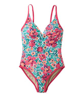 L.L.BeanWomen's Coastal Essentials Swimwear, V-Neck Tanksuit Print