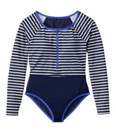 L.L.BeanWomen's Coastal Essentials Swimwear, Long-Sleeve Tanksuit Print