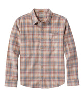 L.L.BeanMen's Sunwashed Corduroy Shirt, Slightly Fitted Untucked Fit, Plaid