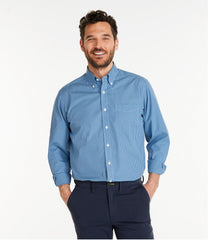 L.L.BeanMen's Wrinkle-Free Pinpoint Oxford Cloth Shirt, Traditional Fit Tattersall