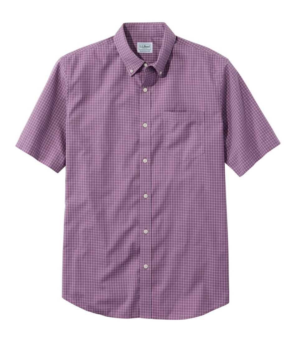 L.L.BeanMen's Wrinkle-Free Kennebunk Sport Shirt, Traditional Fit Short-Sleeve Check