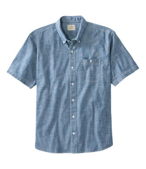 L.L.BeanMen's Comfort Stretch® Chambray Shirt, Traditional Untucked Fit, Short-Sleeve