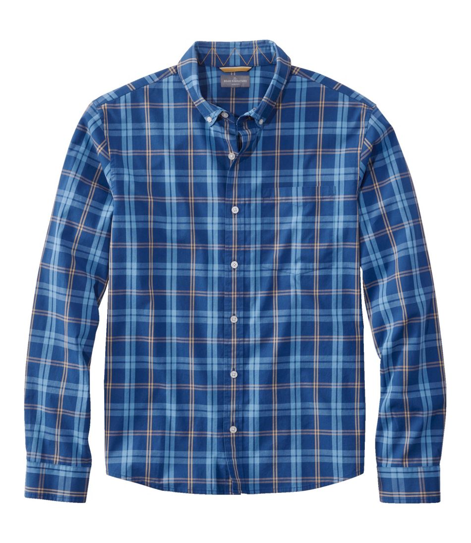 L.L.BeanMen's Signature Stretch Poplin Shirt, Long-Sleeve, Slim Fit