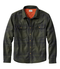 L.L.BeanMen's Maine Guide Lightweight Lined Wool Field Shirt, Plaid