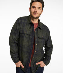 L.L.BeanMen's Maine Guide Lightweight Lined Wool Field Shirt, Plaid