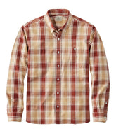 L.L.BeanMen's Comfort Stretch® Chambray Shirt, Long-Sleeve, Slightly Fitted Untucked Fit, Plaid