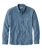L.L.BeanMen's Comfort Stretch® Chambray Shirt, Long-Sleeve, Slightly Fitted Untucked Fit