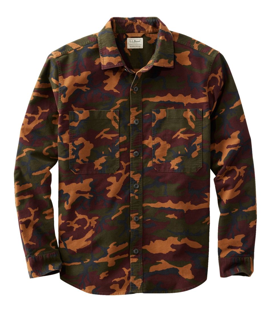 L.L.BeanMen's Bean's Moleskin Shirt, Slightly Fitted Untucked Fit, Print