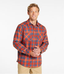 L.L.BeanMen's Katahdin Performance Flannel Shirt-Jacket, Hi-Pile Fleece-Lined Plaid