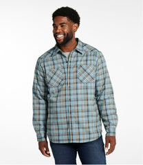 L.L.BeanMen's Katahdin Performance Flannel Shirt-Jacket, Hi-Pile Fleece-Lined Plaid