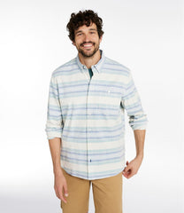 L.L.BeanMen's Comfort Stretch Chambray Shirt, Traditional Untucked Fit, Long-Sleeve, Stripe